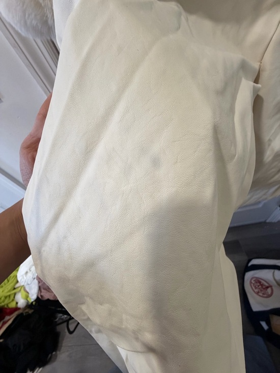 Cream Faux Fur Trim Long Robe Coat - Picture 3 of 4